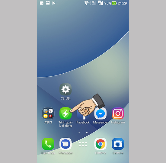 Vào app